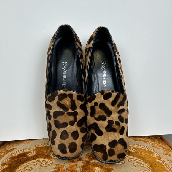 Yves Saint Laurent Brown Pony Hair Loafers - Picture 14 of 14